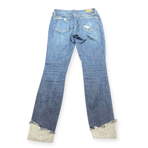 JUDY BLUE LOS ANGELES Women’s Medium Wash Distressed Cuffed Skinny Jeans Size 5 - Picture 2 of 5
